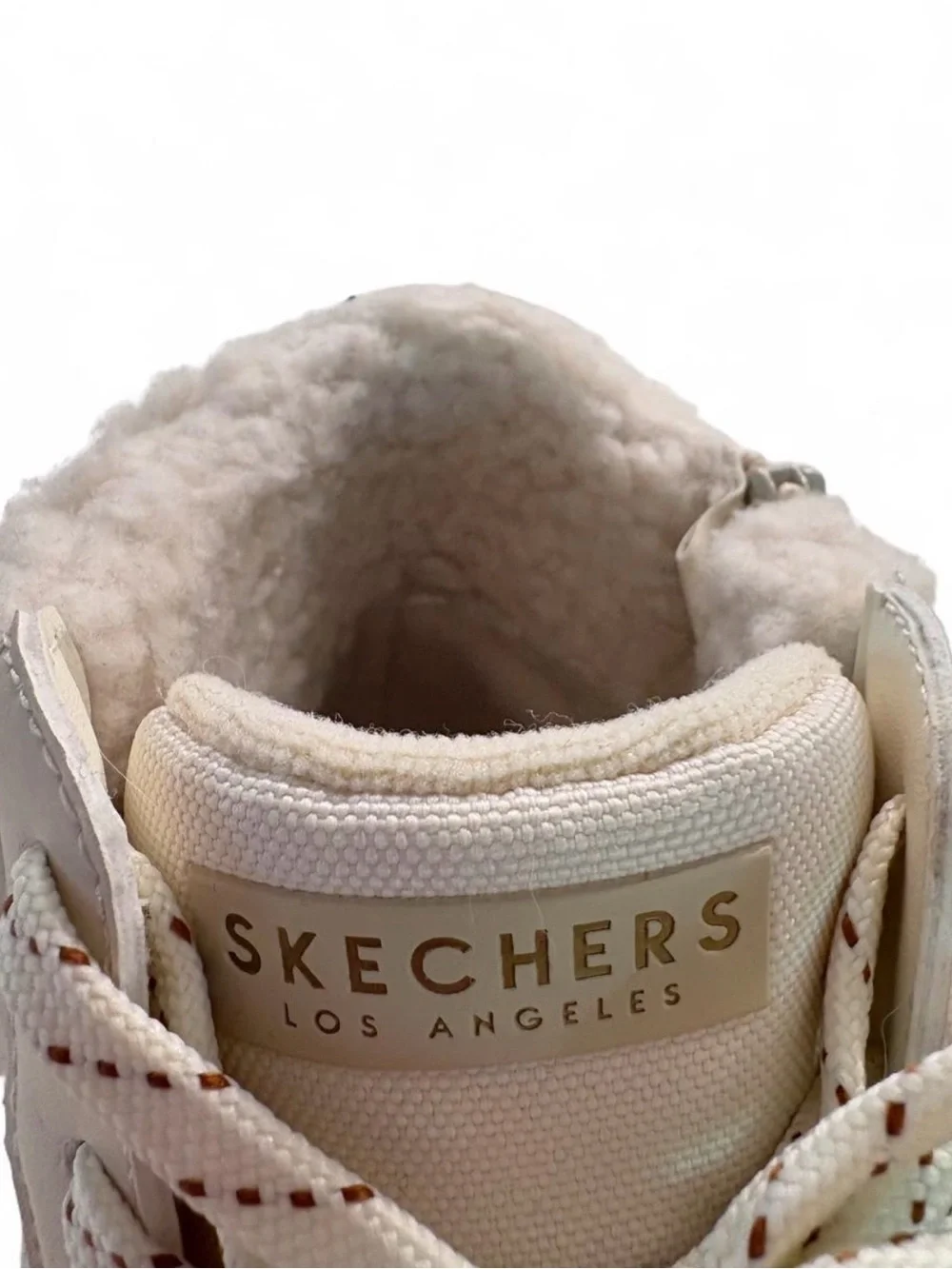 Skechers Women’s Winter Lace-Up Ankle Sneakers - Cream